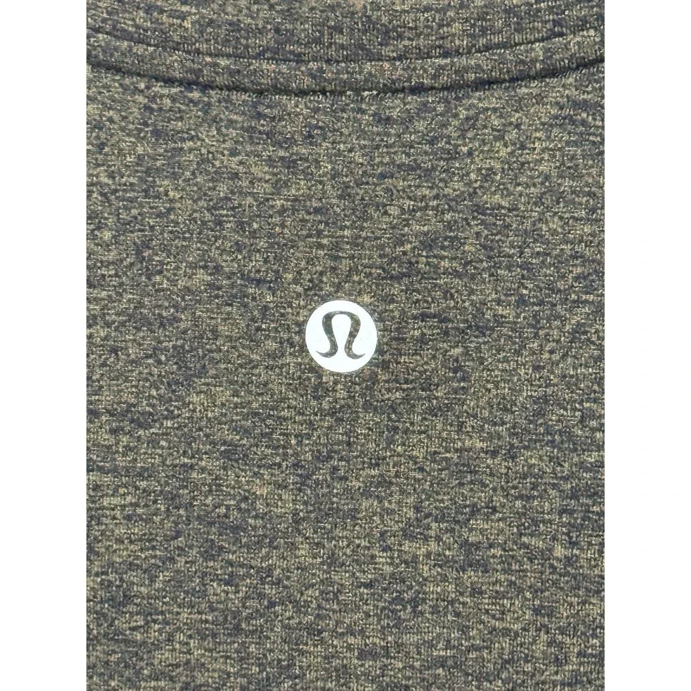 Lululemon Extra Mile 1/2 Zip Pullover Womens 6 Heathered Utilitarian Green